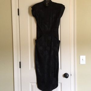 Black satin dress
